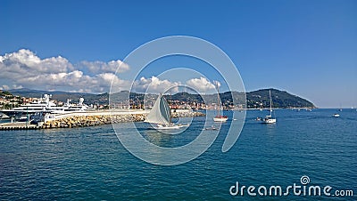 Small yachts going to sea Editorial Stock Photo