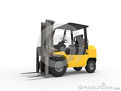 Small yellow forklift truck Stock Photo