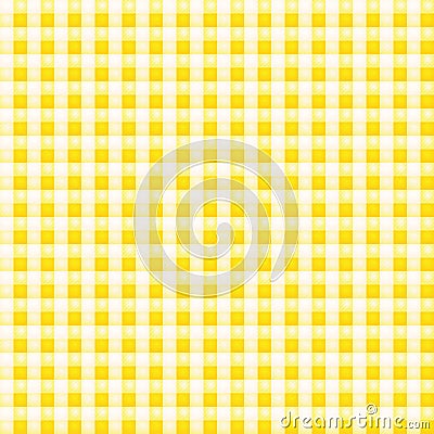 Small yellow patterned fabric with checks Vector Illustration