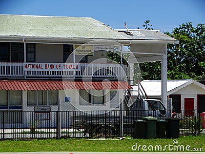 Tuvalu, Funafuti Atoll, airport Editorial Stock Photo