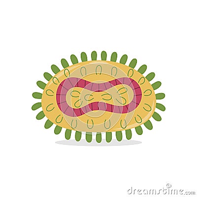 Smallpox Disease Microorganisms Vector Vector Illustration