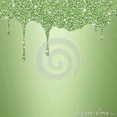 Smaragd greenbackground dripping glitter texture Stock Photo