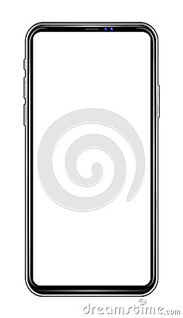 Smarphone on white backgound isolated. Vector EPS 10 lustrasion Vector Illustration