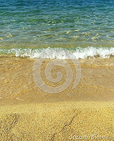 Soft waves at Toroni beach Stock Photo