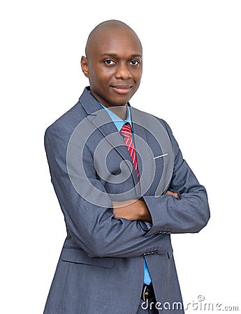 Smart african american businessman with crossed arms Stock Photo