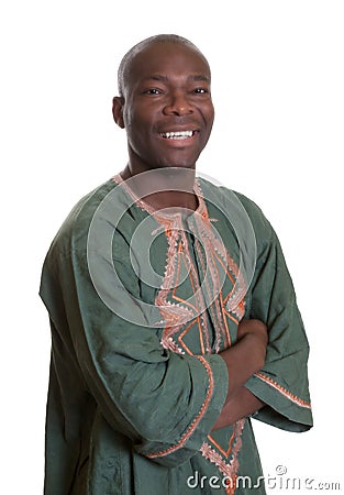Smart african man with traditional clothes Stock Photo