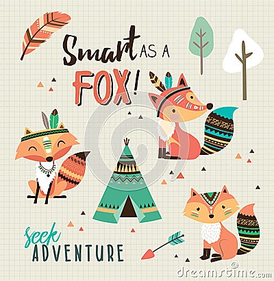 Smart as a fox! Vector Illustration