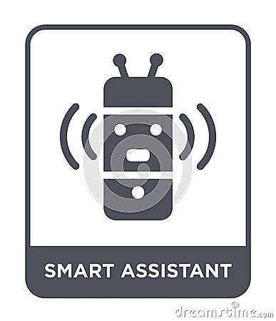 smart assistant icon in trendy design style. smart assistant icon isolated on white background. smart assistant vector icon simple Vector Illustration
