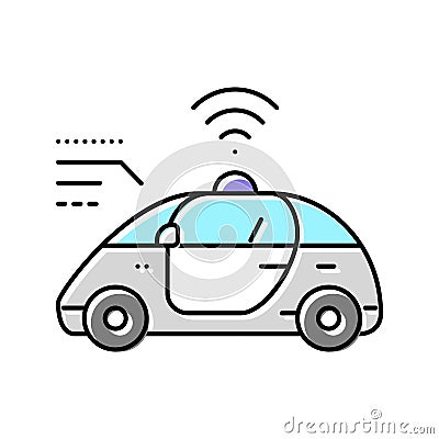 smart auto self vehicle color icon vector illustration Vector Illustration