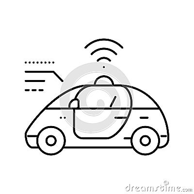 smart auto self vehicle line icon vector illustration Vector Illustration