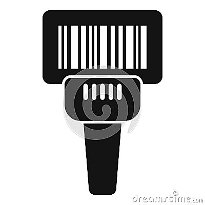 Smart bar code scanner icon simple vector. Quick response Vector Illustration