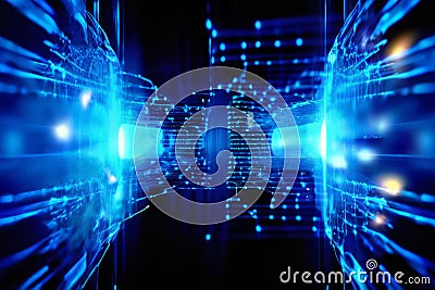 smart burst data transfer visual of data packets rapidly transfe Stock Photo
