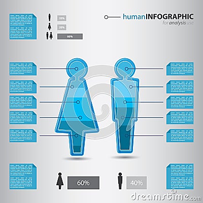 Smart businessman info graphic concept Vector Illustration