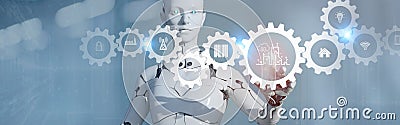 Smart city concept. Utilizing digital infrastructure to create efficient and sustainable solutions f Stock Photo