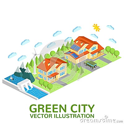 Smart city design. Vector Illustration