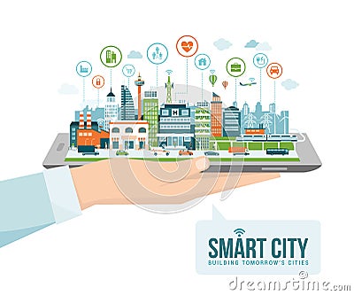 Smart city Vector Illustration