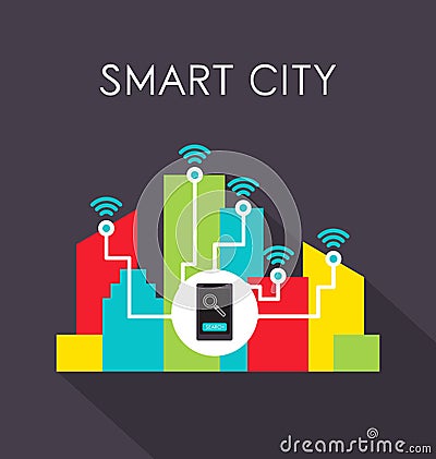 Smart city Vector Illustration