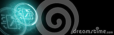 Smart contract concept. Computer program for tracking commitments. Copy space Stock Photo