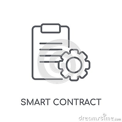 smart contract linear icon. Modern outline smart contract logo c Vector Illustration