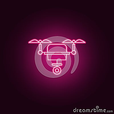 Smart drone camera icon. Elements of artifical in neon style icons. Simple icon for websites, web design, mobile app, info Stock Photo