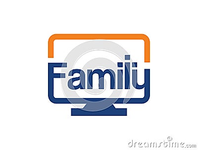 Smart family computing logo vector Vector Illustration