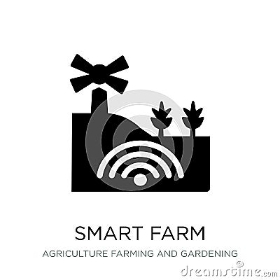 smart farm icon in trendy design style. smart farm icon isolated on white background. smart farm vector icon simple and modern Vector Illustration