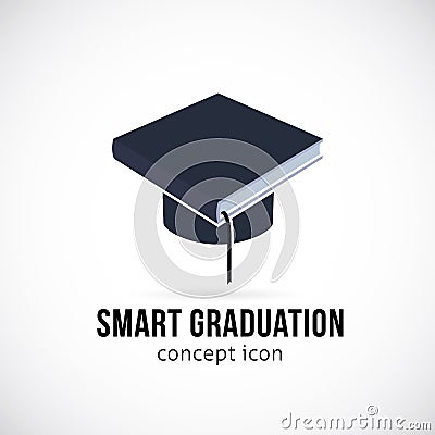 Smart Graduation Vector Concept Icon Symbol or Vector Illustration