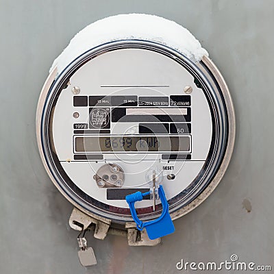 Smart grid residential digital power supply meter Stock Photo