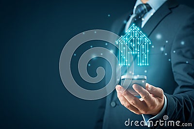 Smart home app concept Stock Photo