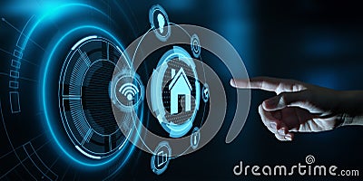 Smart home Automation Control System. Innovation technology internet Network Concept Stock Photo