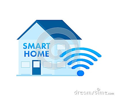 Smart home concept. Smart systems and technology. Vector stock illustration. Vector Illustration