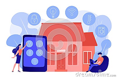 Smart home concept vector illustration Vector Illustration