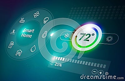 Smart Home Control Dashboard Stock Photo