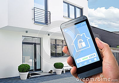 Smart Home Device - Home Control Stock Photo