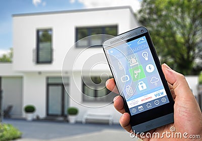 Smart Home Device - Home Control Stock Photo