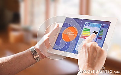 Smart Home Device - House automation home Control concept Stock Photo