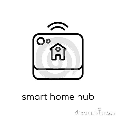 smart home hub icon. Trendy modern flat linear vector smart home Vector Illustration