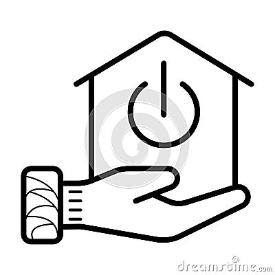 Smart home icon Cartoon Illustration