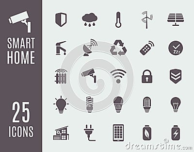 Smart home icon set. Automation control systems. Vector illustration Vector Illustration