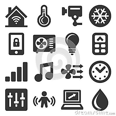Smart Home Icons Set Vector Illustration
