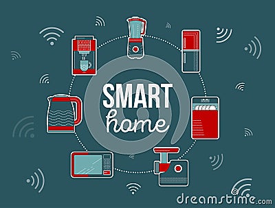 Smart home illustration Vector Illustration