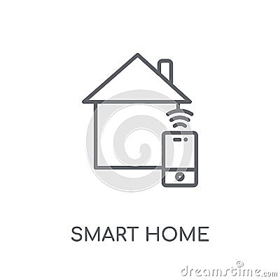 Smart home linear icon. Modern outline Smart home logo concept o Vector Illustration