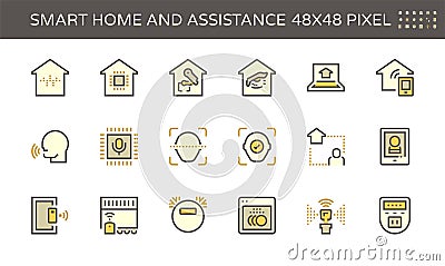 Smart homes and voice control icon Vector Illustration
