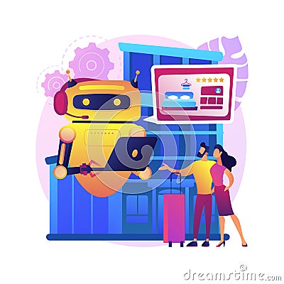 Smart hospitality industry abstract concept vector illustration. Vector Illustration