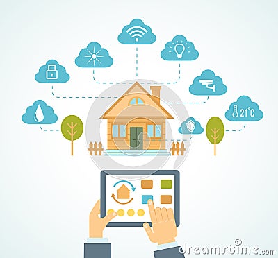 Smart house automation Vector Illustration