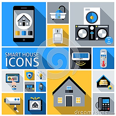 Smart House Icons Vector Illustration