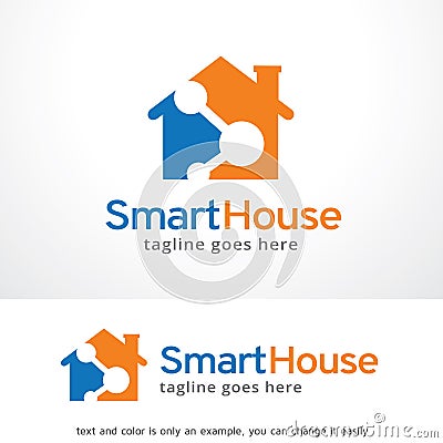 Smart House Logo Template Design Vector Vector Illustration