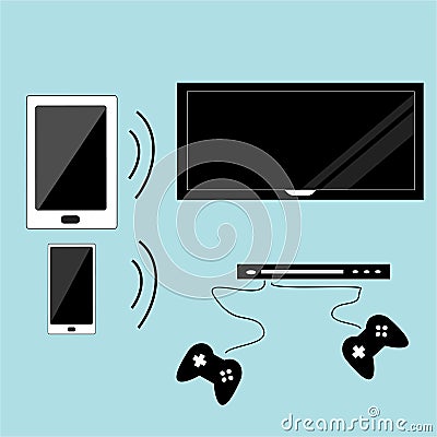 Smart house. Smart home Line art Vector Illustration. Vector Illustration