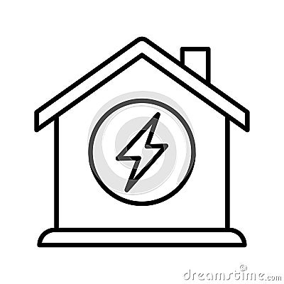 Smart house technology icon. Green electricity and power save concept Vector Illustration