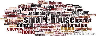 Smart house word cloud Vector Illustration